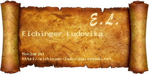 Eichinger Ludovika névjegykártya